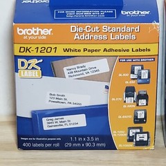 Brother DK-1201 QL Label Printer Standard White Paper Address Labels 2-Pack New