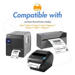 1.5″ x 1″ Thermal Labels – Rollo/Zebra Compatible, Adhesive, 4 Rolls (1380/Roll)
