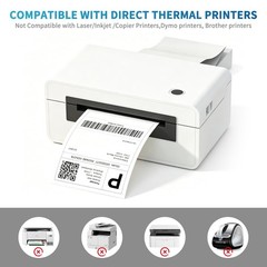 9527 Product Fanfold 4 x 6 Direct Thermal Labels White Perforated Shipping La…