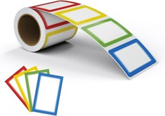 Versatile Color-Coded Name Tag Labels – 200 Stickers for Events & Organization