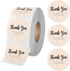 4000 Pcs Thank You Stickers Rolls, 1.5 Inch Round | Gold Foil Thank You Seal …