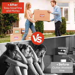 400 PCS 3.5 X 2 Inch Large Moving Labels for Boxes, 9 Color Coded Moving Sticker