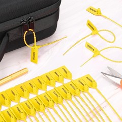 100PCS Plastic Tamper Seals Numbered Zip Ties Fire Extinguisher Tag Self Locking