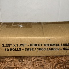 2.25×1.25 Direct Thermal Blank 9 1/2Rolls 9400 Approximately