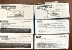HL 30252 Direct Thermal Address Labels (1-1/8″ x 3-1/2″) – (6) Rolls of 350. NEW