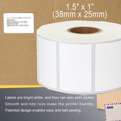 1.5″ x 1″ 38 mm x 25 mm Thermal Address Barcode Labels – FIVE ROLLS