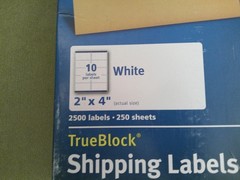 Genuine Avery 5963 Labels for Laser Printer 2″x4″ White: 50 Labels (5 sheets)
