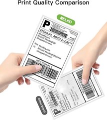Nelko Genuine 4×6 Direct Thermal Shipping Label (Pack of 500 4×6_500P, White