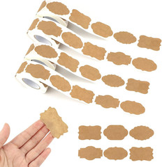 1200Pc Kraft Label Stickers for Mason Jars Essential Oil Bottles Food Containers