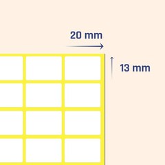 Versatile White Self-Adhesive Labels, 1000 Count 0.5″ x 0.75″ – Easy to Write On