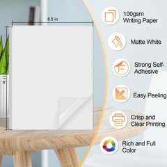 40 Sheets 8.5×11 Inch Full Sheet Label Sticker Paper Printable White Paper