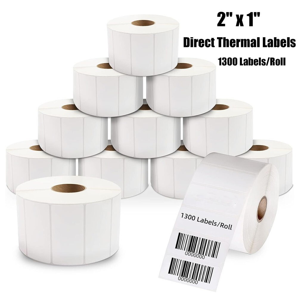2×1″ Direct Thermal Labels Barcode Adhesive Shipping Sticker fit for Rollo&Zebra
