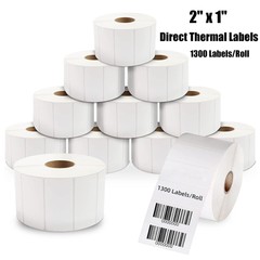 2×1″ Direct Thermal Labels Barcode Adhesive Shipping Sticker fit for Rollo&Zebra