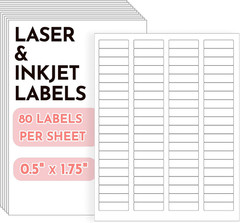 0.5″ X 1.75″ Return Address Labels, 3200 Shipping Labels, 40 Sheets
