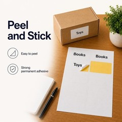 White Sticker Labels Compatible with Laser Inkjet 2×4 Inch 300 Count