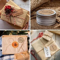 2″ brown label stickers for jars and lids, kraft sticker labels for pantry, m…
