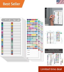 Reusable Electrical Box Stickers – 16 Sheets for Organizing Circuit Breakers