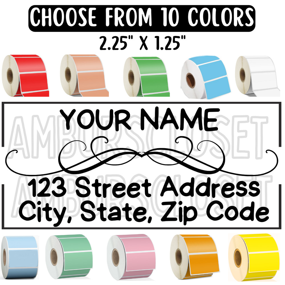 50 RETURN ADDRESS MAILING LABELS 2.25″×1.25 ENVELOPE STICKERS SCRATCH RESISTANT