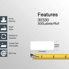 Compatible with DYMO Labelwriter 450 4XL 30330 (3/4″ x 2″) Multipurpose Labels