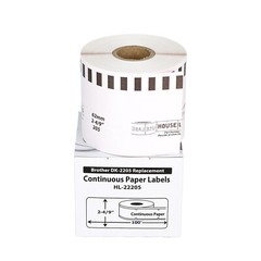 Non-OEM Fits BROTHER DK-2205 PINK Continuous Labels – (25) Rolls of 100′