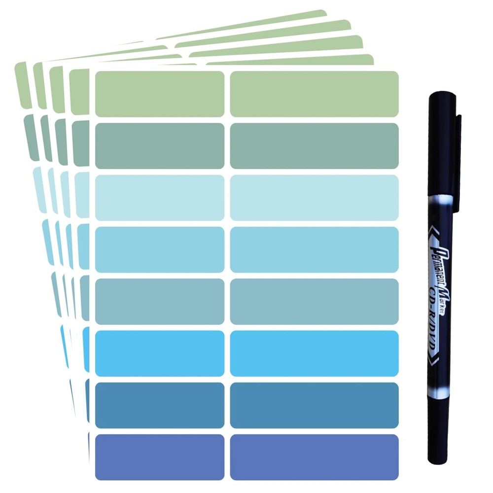 Waterproof Removable Labels Name Tags – 320PCS with Pen Adhesive Name Label S…