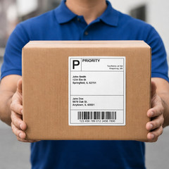 KELVO 4″ x 6″ Thermal Shipping Labels Roll 450 Labels Direct Thermal Adhesive