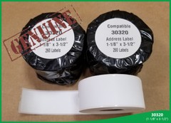 30320 4XL(Dymo) Compatible 4 Rolls of Office Labels Large Address Thermal Print