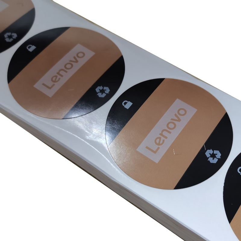 50x Lenovo New Brown Labels Round, Use for Lenovo Laptop Seal Torn Invalid