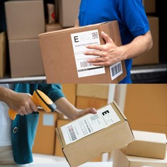 Half-Sheet Printable Shipping Labels- 5 1/2 x 8 1/2- Matte White Mailing Labe…