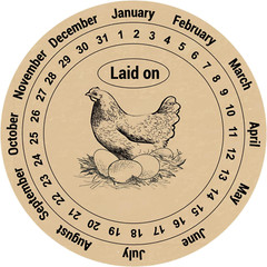 Laid on Date Fresh Egg Sticker,2inch 300pcs Laid on Fresh Egg Sticker