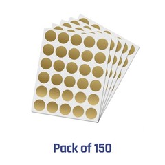150 Pack Gold Scratch Off Stickers 1 Inch Round
