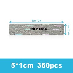 360 pcs Tamper Proof Hologram High Security Seal with Unique Sequential Serial