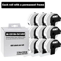 9Rolls 29mmx90mm DK-1201 Shipping Label Fit for Brother QL-810W QL-820NWB