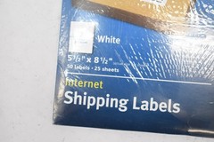 Lot of 2 Packs Avery Printable Blank Shipping Labels 5.5″ x 8.5″ White 50/Set