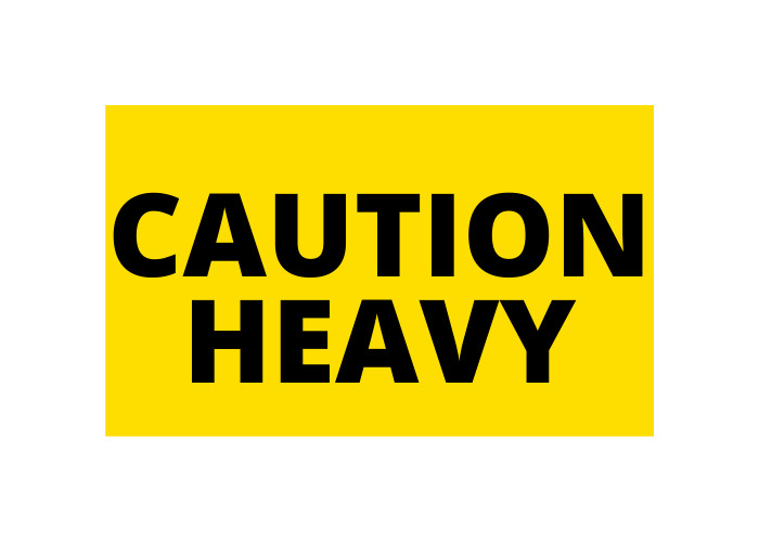 3X5 Caution Heavy Labels Adhesive Pallet Shipping Stickers (1) RL of 300 EA