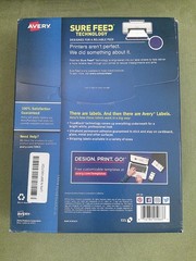 Genuine Avery 5963 Labels for Laser Printer 2″x4″ White: 50 Labels (5 sheets)
