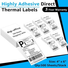 6PK of 500 Perforated 4×6 Fanfold Thermal Label for Zebra Rollo Nelko Printers