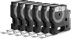 Dymo D1 Label Tapes 1/2″ x 23′ Black Print White Tape