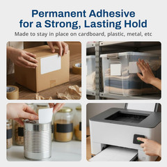 Printable Matte White Shipping Labels Stickers – 4″x3.33″ Laser/Inkjet Compatibl