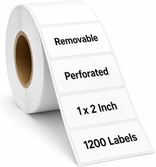 1200 Removable Freezer Labels 1X2 Inch Waterproof, Oil & Tear Resistant Blank Fo
