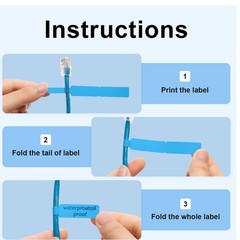 Label Maker Tape 0.5″x4.3″ Cable Label Print Paper for D11/D110/D101 Label Pr…