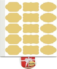 450 Kraft Label Stickers Gift Tags Name Tags Self-Adhesive for Bottles Jars Bind