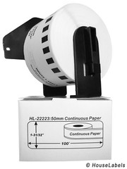 Non-OEM Fits BROTHER DK-2223 Continuous Labels – (12) Rolls of 100′ + (1) FRAME