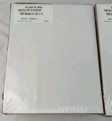 1 x 2 5/8 30000 Address Blank Shipping Adhesive Labels Barcode Factory