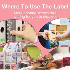 K Comer 2.25″ X 1.25″ Direct Thermal Address Labels 2.25 x 1.25 inch, Pink