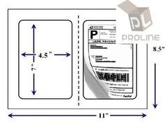 4000 Quality Round Corner Perforated Shipping Labels 2 Per Sheet 7″ x 4.5″