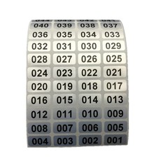 Consecutive Number Inventory Stickers Waterproof 0.39 x 0.78 Inch Black Print…