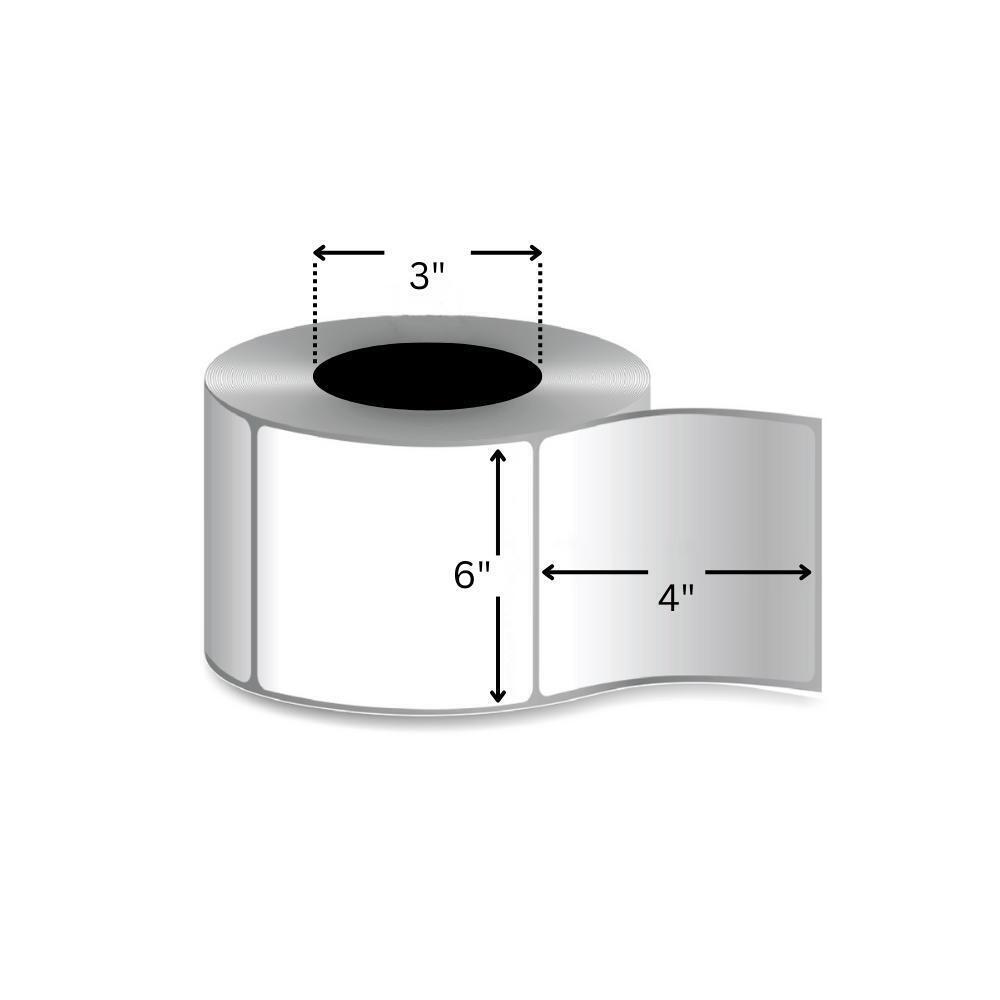 144 Rolls White Direct Thermal Labels 4″ x 6″ – 1000 Labels per Roll – No Ribbon