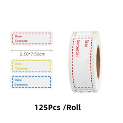 Kitchen Date Roll Paper Label Waterproof Food Storage Stickers Removable Storage