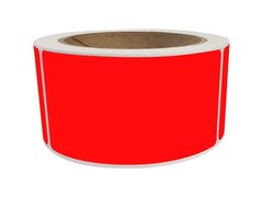 4X2 inch Labels Adhesive Rectangle Stickers in Neon Red (100mm x 51mm) – 250 …
